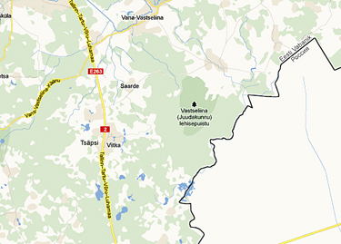 Kaardil on näha Viitka külast paremal asuv ala koos Juudakunnu puistuga, mida Meremäe sooviks Vastseliina valla käest omale saada.  Allikas: Google Maps