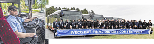 30 aastat bussijuhiametit pidanud Ain Viitkin võitis esmalt Iveco bussijuhtide säästliku sõiduviisi võistluse Eestis ja saavutas seejärel Tšehhis Ida- ja Kesk-Euroopa riikide bussijuhtide seas neljanda koha, seekord täpsus- ja vigursõidu arvestuses.					               Fotod: ANDREI JAVNAŠAN ja ERAKOGU