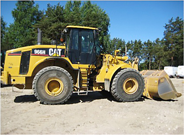 Pilt kadumaläinud ratastraktorist Caterpillar 966 H.  Foto: ERAKOGU