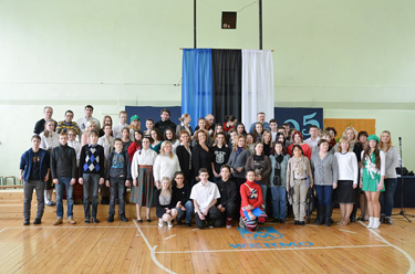 Comeniuse külalised ja nende võõrustajad pärast aktust. Foto: MERLE PAAT
