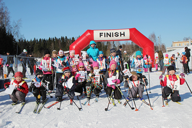 Väikesed suusatajad Sõlekesest. Foto ERAKOGU