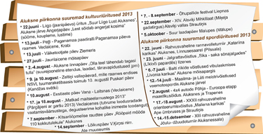 Kultuuriürituste kalenderi kujundus: KADI ANNOM