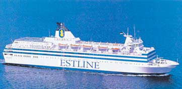 ESTONIA Ehitatud Saksamaal 1980. aastal Pikkus 155,43m Laius 24,21m Süvis 5,55m Kiirus 21 sõlme Reisijaid 2000 FOTO: Internet