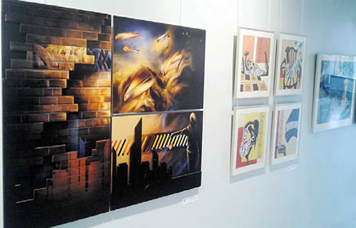 Pilk näitusel näha olevatele töödele, mille autoriteks on Võru kunstikooli õpilased. Fotod: KADRI NAGEL