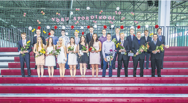 Võru spordikooli lõpetajad 2015. Foto: ANDREI JAVNAŠAN