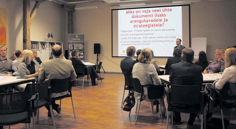 Tsentris toimus mõttekoda ettevõtluse arendamise teemal. Fotod: LIANA ALLAS