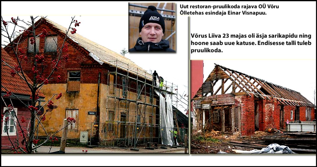 Liiva 23 majas oli äsja sarikapidu ning hoone saab uue katuse. Endisesse talli tuleb pruulikoda.