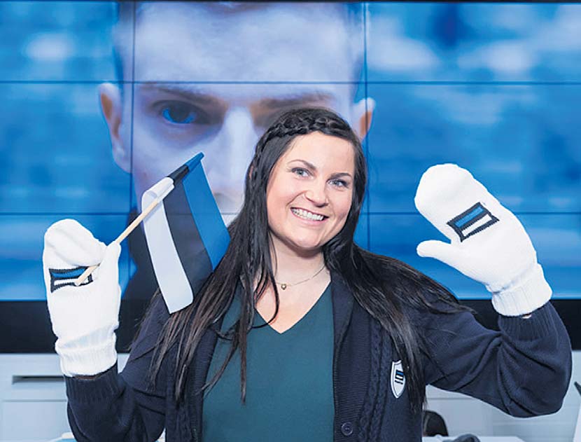 Olümpiakollektsiooni üks disaineritest Hanna Haring elab sportlastele aktiivselt kaasa. Foto: BALTIKA Olümpiakollektsiooni üks disaineritest Hanna Haring elab sportlastele aktiivselt kaasa. Foto: BALTIKA