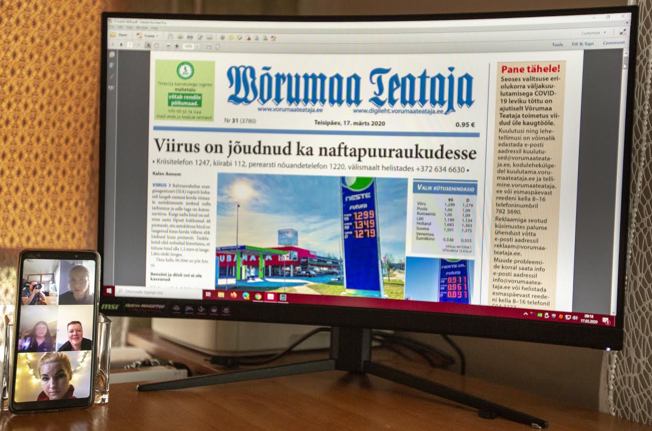 Toimetuse videokoosolek kulges päris lõbusalt ja ladusalt.