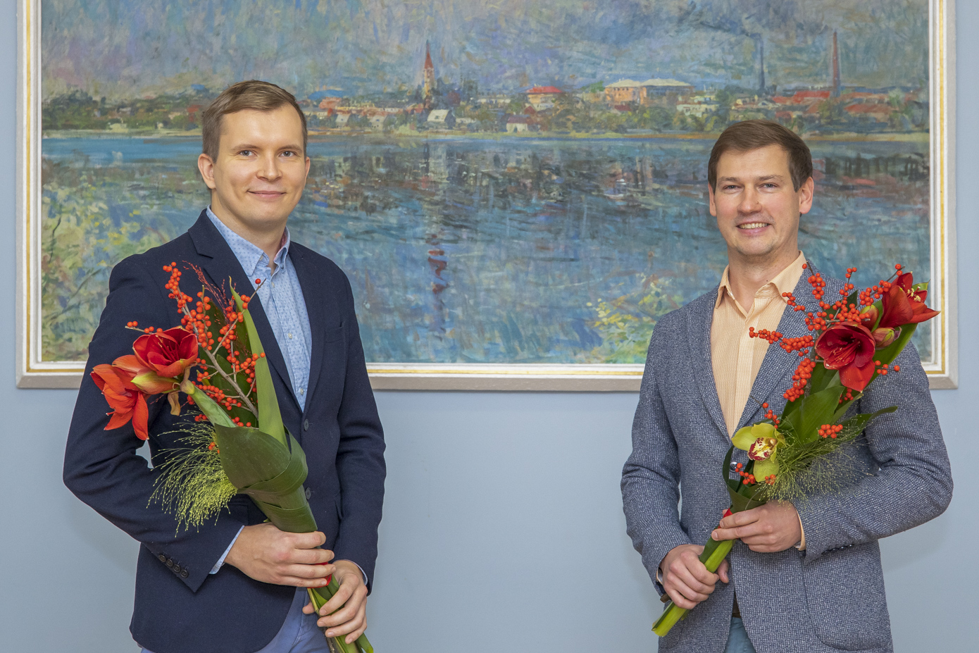Võru linnavolikogu esimees Anti Haugas (vasakult) ning aseesimees Toomas Sarapuu. FOTOD: Aigar Nagel