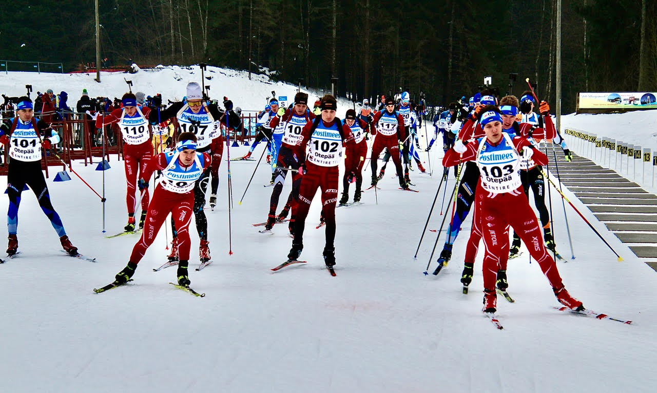 Ühisstardis oli 36 laskesuusatajat. Fotod: KALEV ANNOM