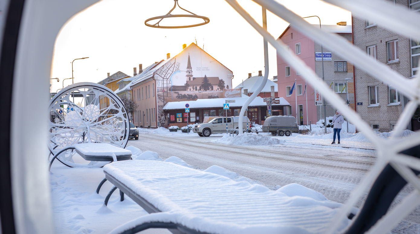 Võru Keskväljak 16.01.2021 FOTO: Aigar Nagel