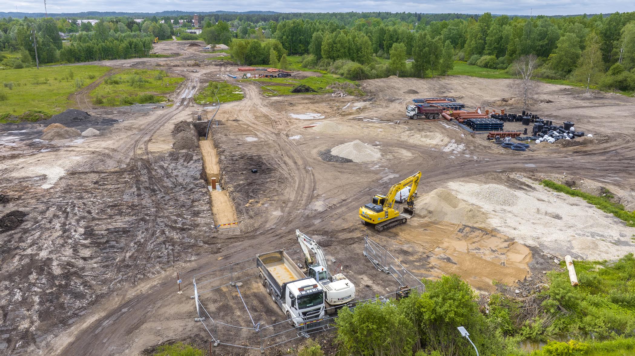 Vaade Võrusoo tööstusalale reede pärastlõunal. Foto: AIGAR NAGEL