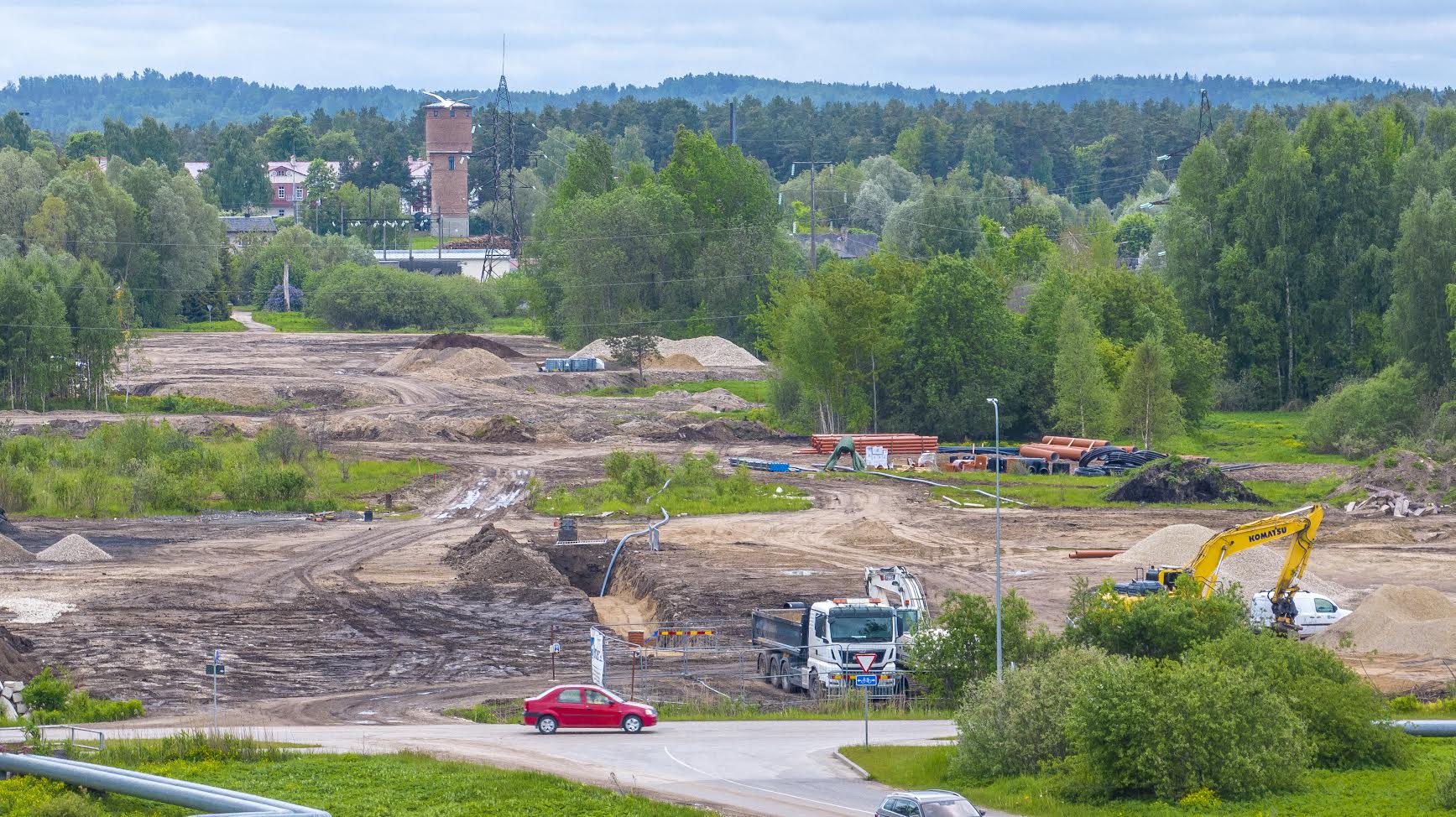 Vaade Võrusoo tööstusalale reede pärastlõunal. Foto: AIGAR NAGEL