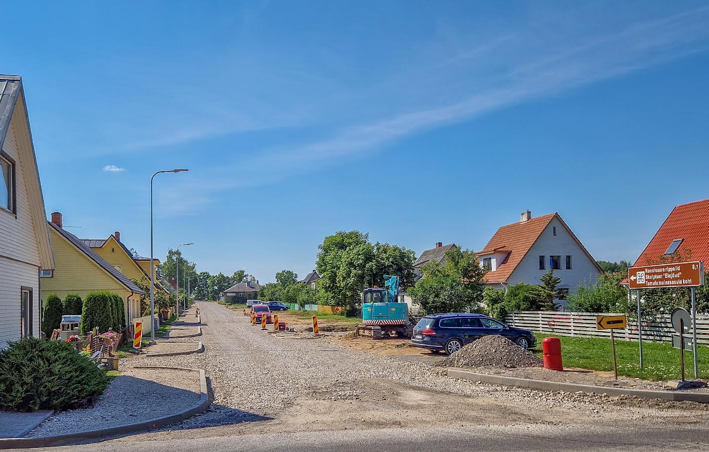Võru Roosi tänava lõik sai uue torustiku ning on asfalteerimise ootel. FOTO: Aigar Nagel