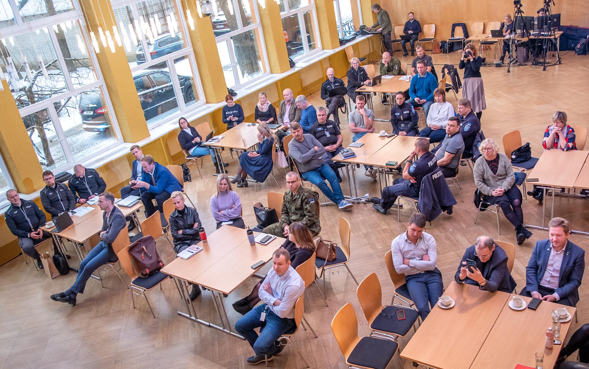 Teine kriisideks valmisoleku seminar möödus töises  meeleolus, osalejad pidasid  oluliseks kogemuste ja parimate praktikate vahetamist.  Foto: AIGAR NAGEL