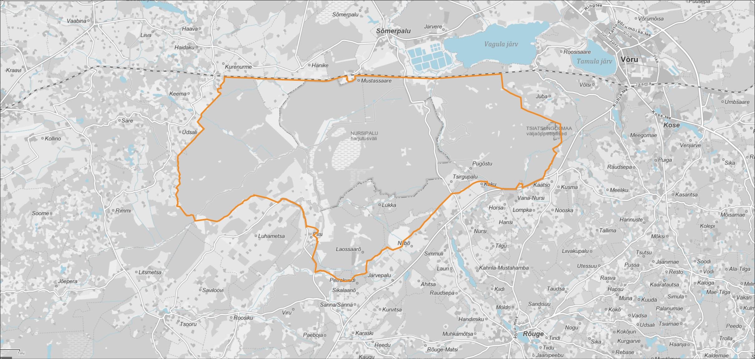 Nursipalu harjutusväljaku laiendamise kaart  pakutuna kaitseministeeriumi poolt jätab  tühja mulje.