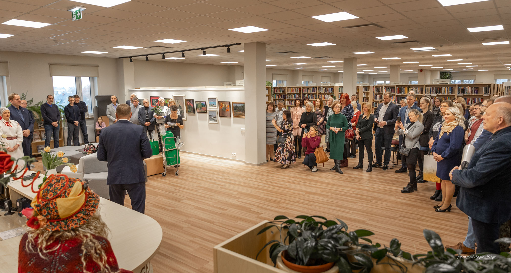 FOTOD JA VIDEO Võrus avati keskraamatukogu rekonstrueeritud hoone FOTOD: Aigar Nagel
