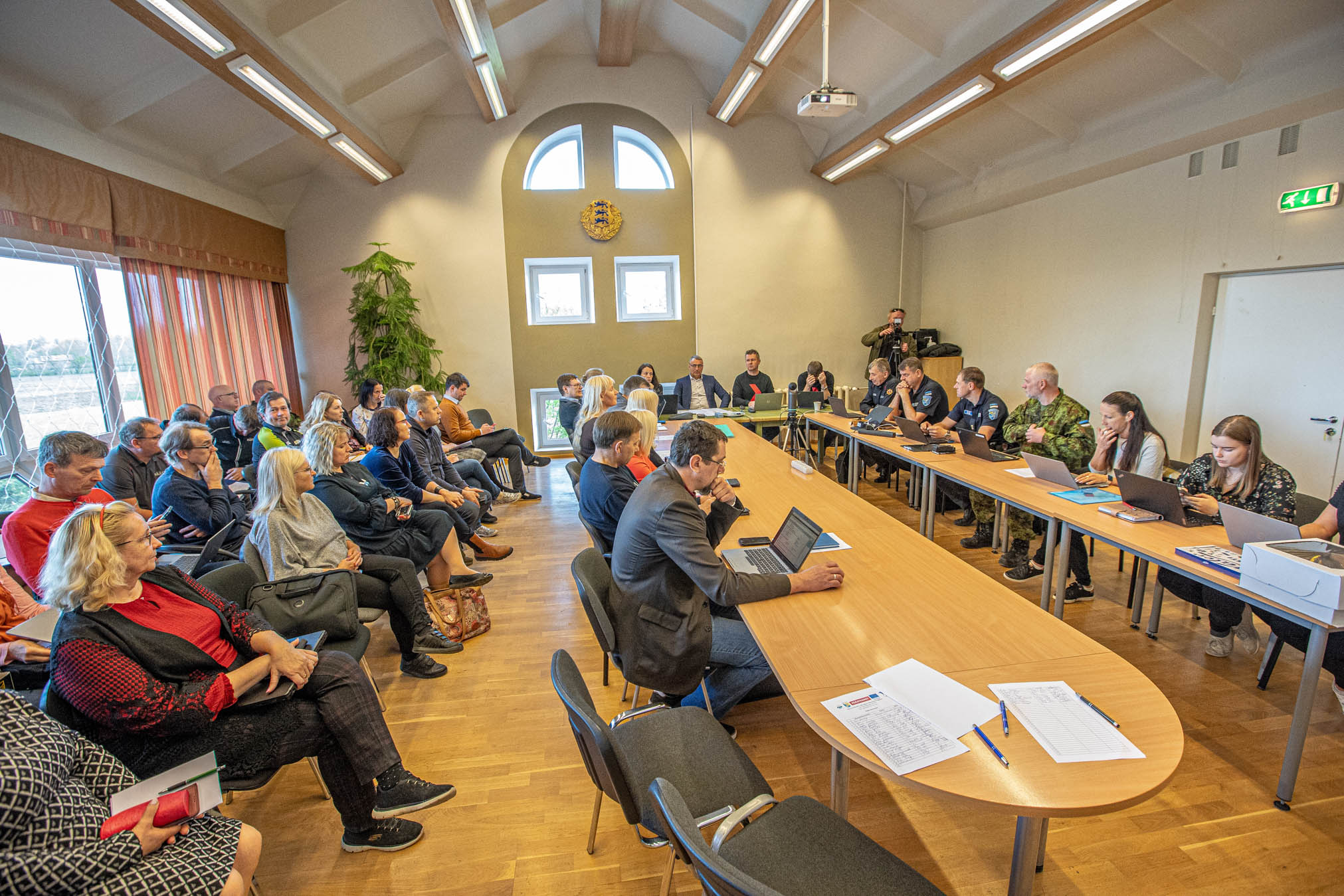 Võru linnast ja vallast oli õppusega seotud kokku 40 ametnikku. Peale selle osalejad mujalt. FOTO: Aigar Nagel