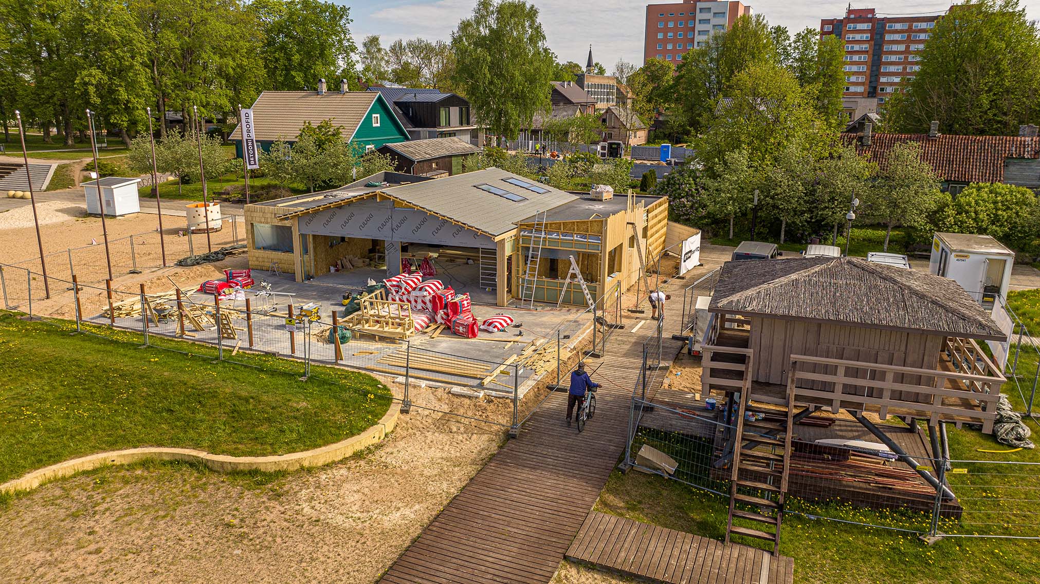 Möödunud nädala lõpus oli Playa ehitus Tamula rannas täies hoos. Fotod: AIGAR NAGEL