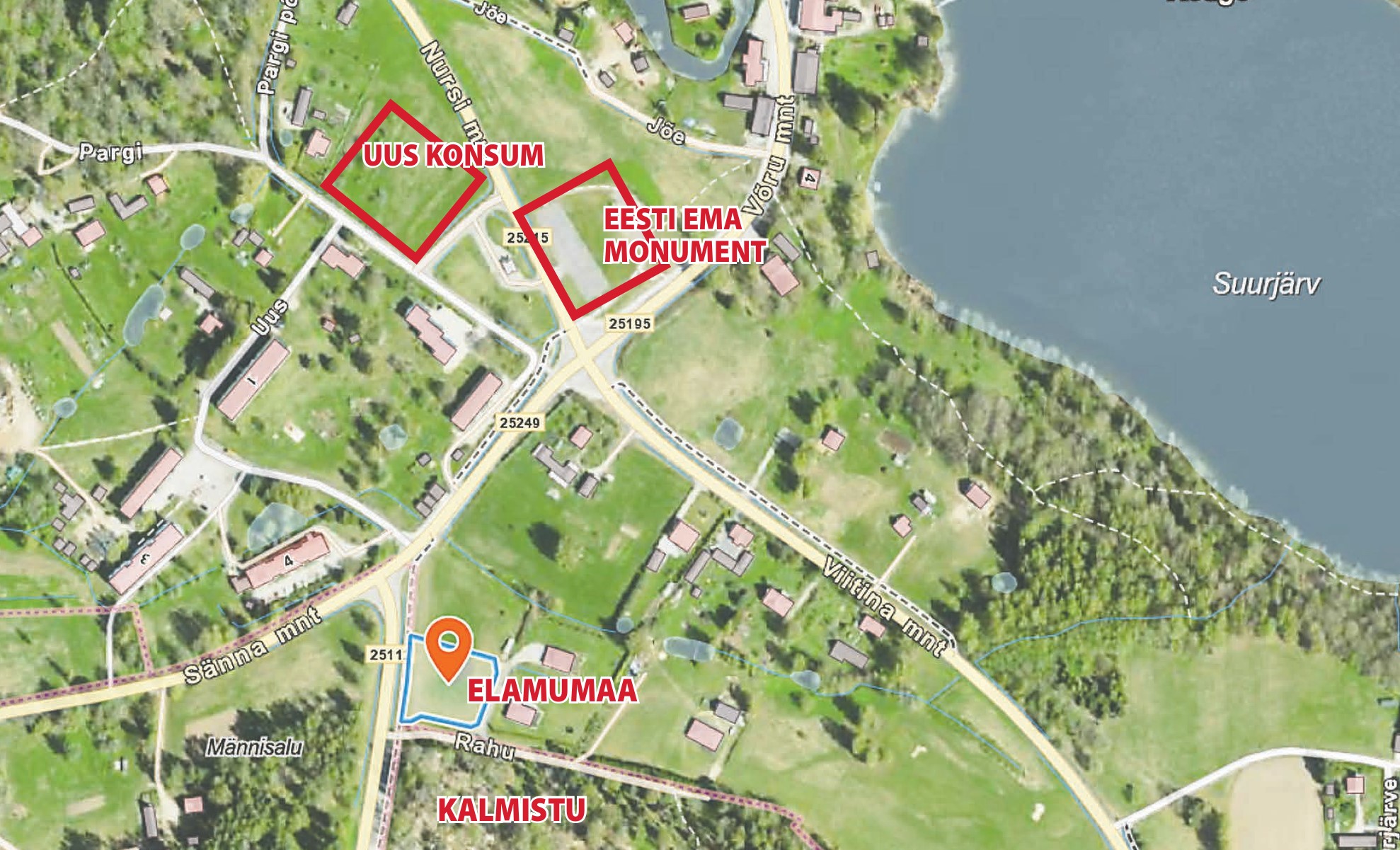 Rõuges Rahu tänaval on vald välja mõõtnud kokku neli krunti. Kahes neist on elanikud olemas, kolmandas planeeritakse ehitust ja neljas ootab ostjat. Foto: AIGAR NAGEL