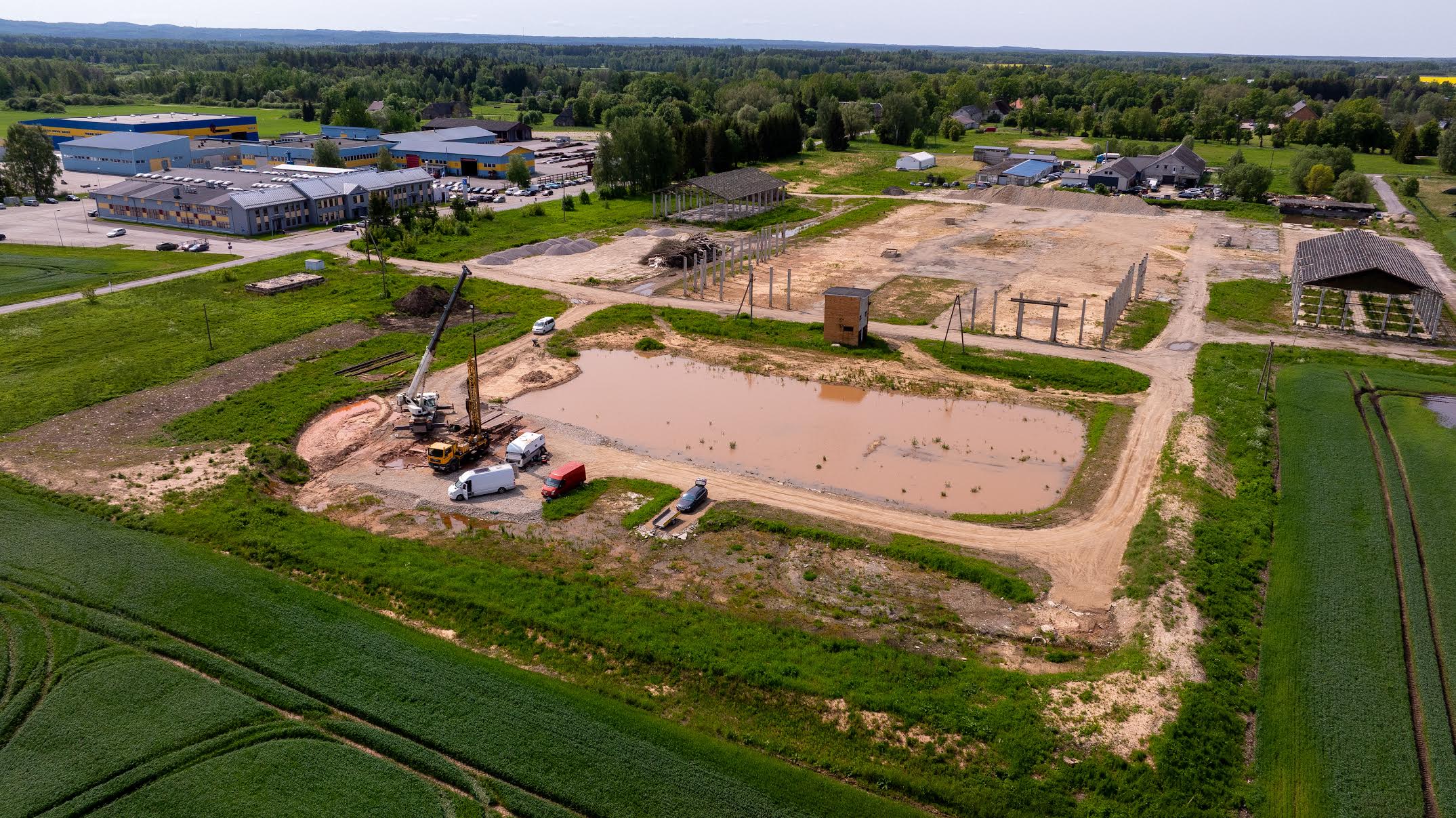 Võru vallas oli septembri keskpaigani avalikul väljapanekul suve alguses kirgi kütnud OÜ Cone Forest mineraalveetehase detailplaneering aadressil Pärna tee 7, pindalaks on seal kuus hektarit. Foto: Aigar Nagel