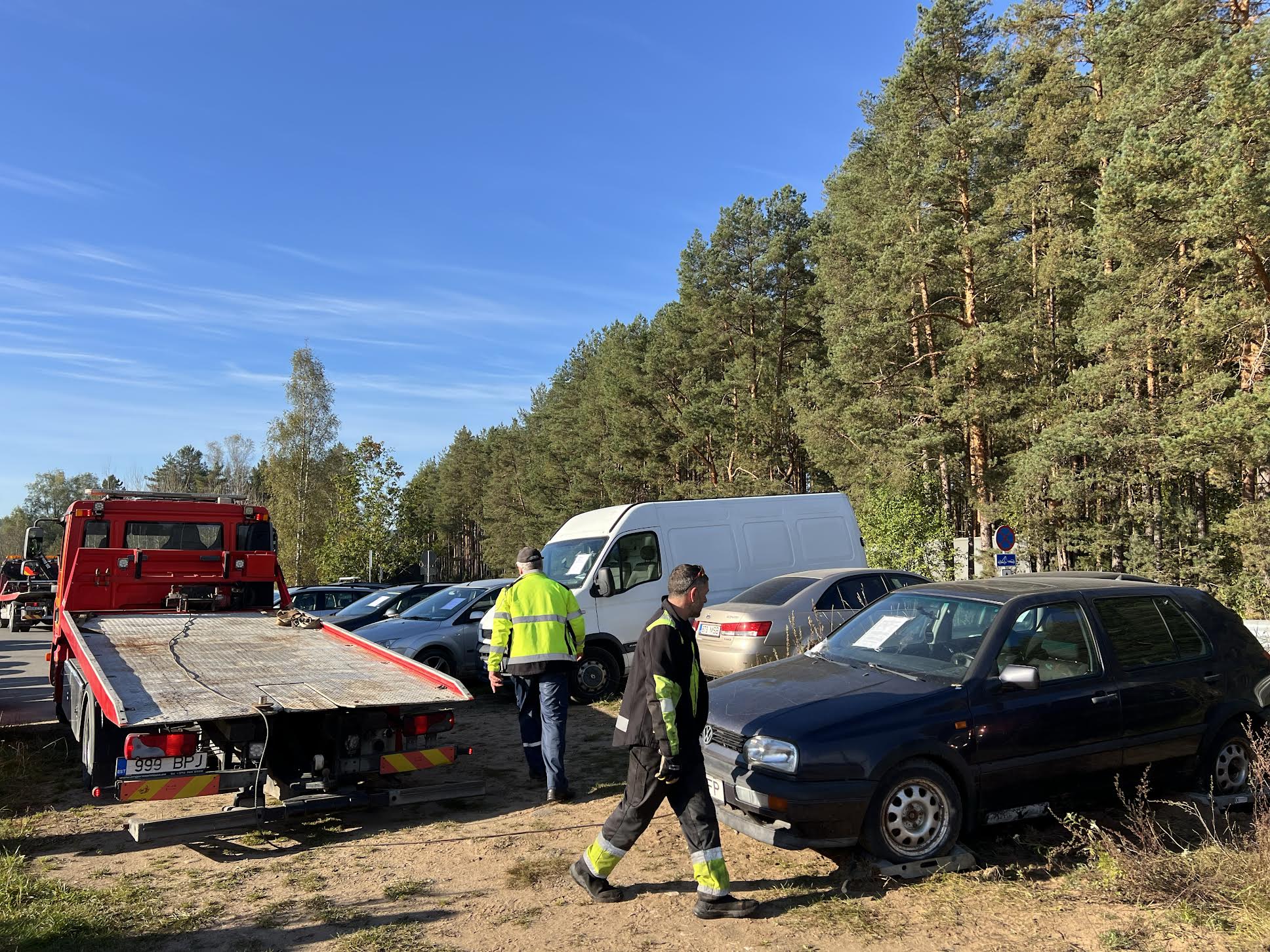 Tagasivaade 1. oktoobril toimunud teisaldamisaktsioonile Koidula piiripunkti parklas. Foto: VÕRUMAA TEATAJA