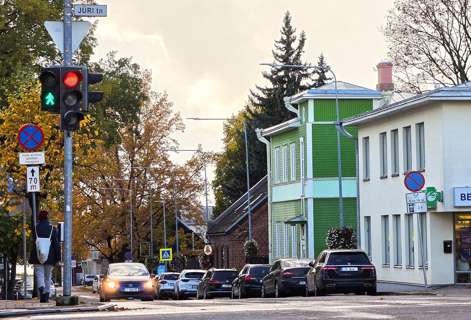 Kesklinnas asuvad foorid 12. oktoobri pärastlõunal. Foto: AIGAR NAGEL