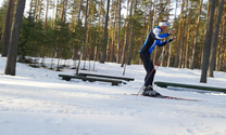 Raido Ränkel viimaseid sõite selle talve lumel tegemas. Mees on selle hooaja Eesti meister  3 x 10 km teatesõidus Võru suusaklubi koosseisus, neljakordne Eesti meistrivõistluste hõbe ning U-23 maailmameistrivõistluste 15. koht sprindivõistlusel. Foto: AIGAR NAGEL