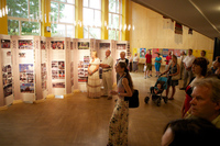 Hetk Võru folkloorifestivali näituse avamiselt neljapäeval Kandle kontserdisaalis. Foto: Võrumaa Teataja